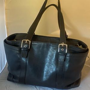 Black leather Coach Handbag